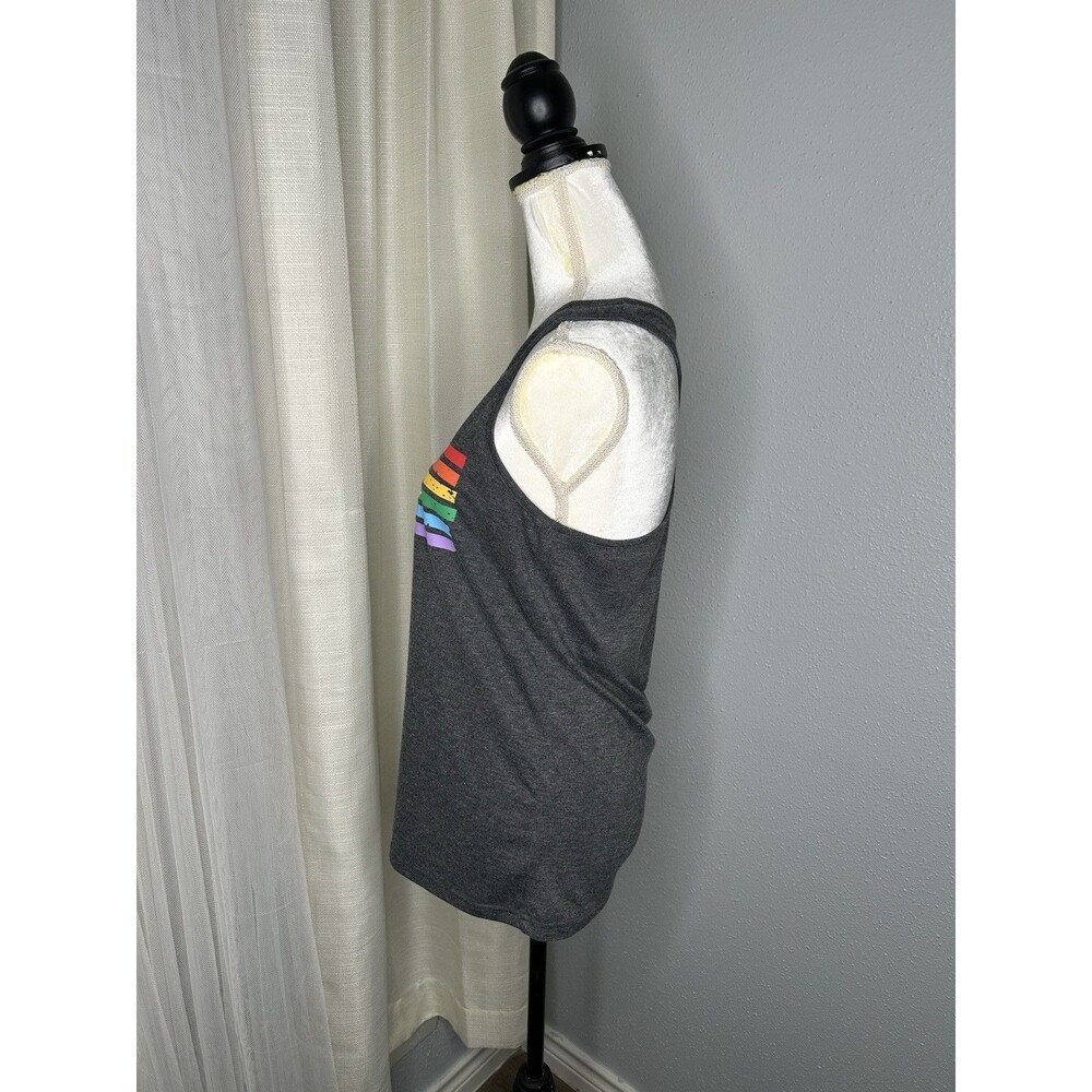 Love Rainbow Racerback Cotton Tank Top Size Small Gay Lesbian LGBTQ+ Pride - Picture 3 of 5